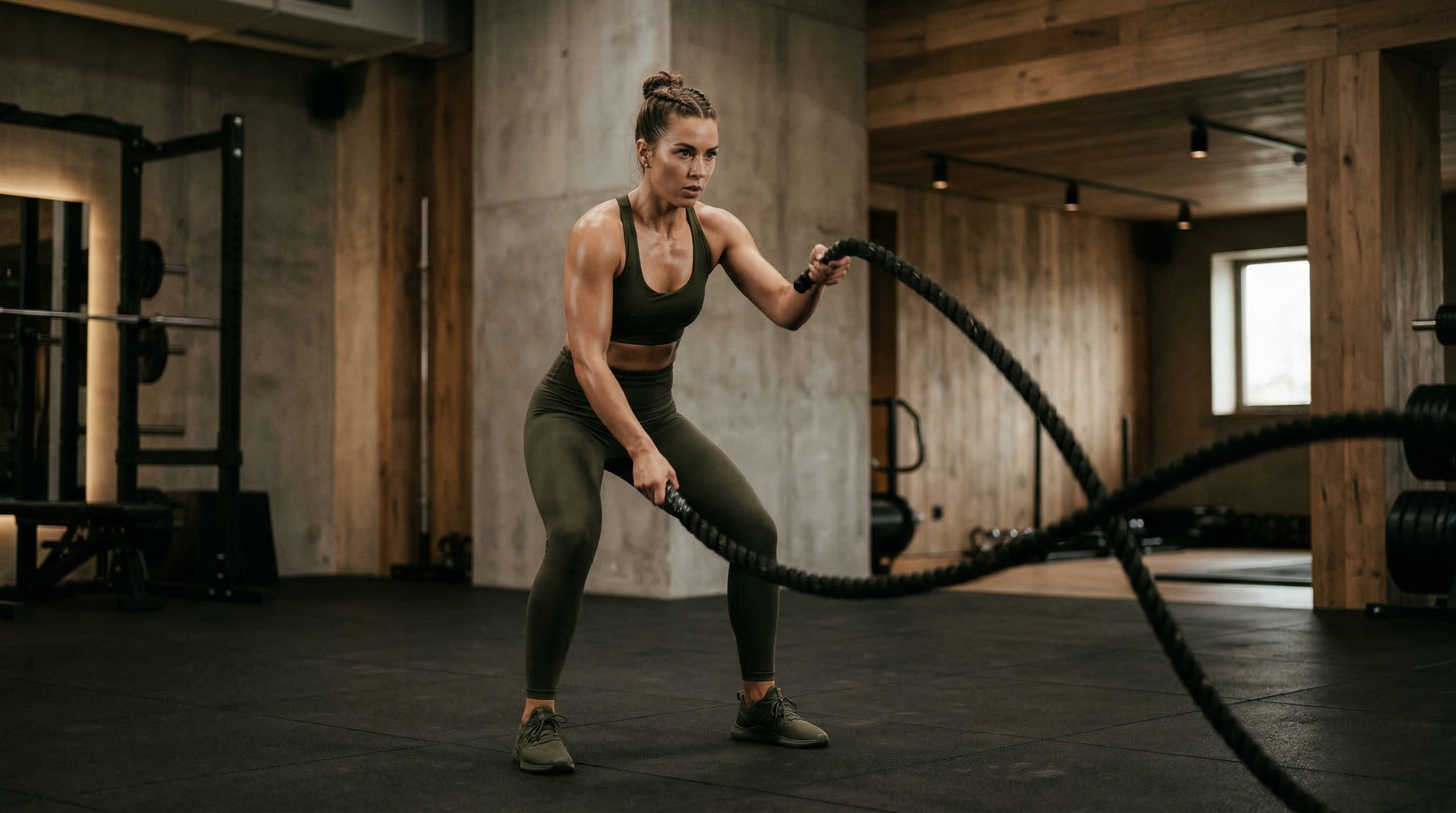 Hybrid training with battle ropes